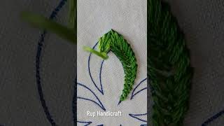 Basic Stitch TutorialHeringbone Stitch New 3D Flower Design Embroidery Needlework shotes ytshots [upl. by Carly789]