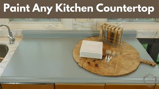 How To Easily Paint Any Kitchen Countertop  DIY Tutorial [upl. by Daria]