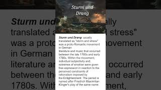 Sturm und Drang  German Movement  Literary Movements  famous poets englishliterature ugcnet [upl. by Brause263]