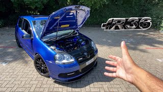 This Crazy VW GOLF R32 has a 36L R36 Engine Swap [upl. by Peyter]