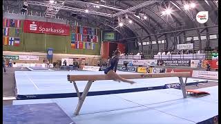 Daniela Batrona UKR balance beam  2022 Cottbus World cup 🥇 [upl. by Mikael246]