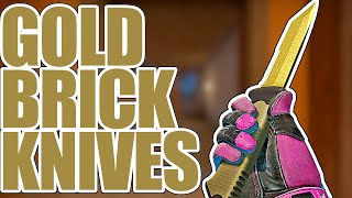 GOLD BRICK KNIVES ★ CSGO Showcase [upl. by Eedahs898]