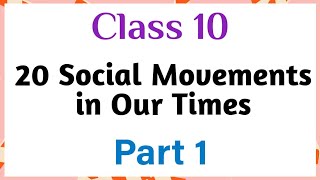 20 Social Movements in Our Times II Part 1 II 10th Class Social Studies II TS amp AP State Board [upl. by Walkling]