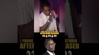 Young Thug back in the studio after being RELEASED ‼️🔥👀 youngthug hiphop rap [upl. by Yezdnil]