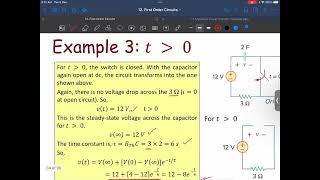 First order circuits part 2 5 12 2023 [upl. by Elesig157]