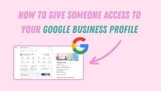 How To Give Someone Access to Google Business Profile  Google My Business  GBP [upl. by Anyotal995]