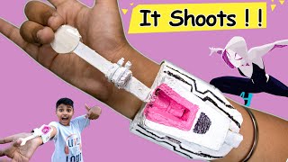 घर पे बनाओ Ghost Spider Web ShooterIt Really Shoots No Springs Magnets Easy Cardboard Craft DIY [upl. by Beebe543]