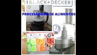 PROCESADOR ALIMENTOS DE 8 TAZAS19 LITROSBLACKDECKER RESENAFOOD PROCESSOR REVIEW [upl. by Selia944]