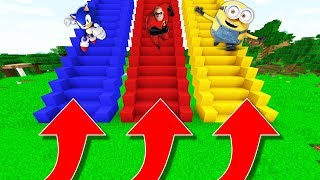 NE MONTEZ PAS DANS LE MAUVAIS ESCALIER MINECRAFT  Sonic M Indestructible Minion [upl. by Alburga]