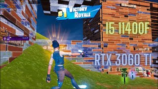 RTX 3060 ti  Intel i5 11400F Fortnite chapter 5 season 1 gameplay Performance mode [upl. by Attikram]