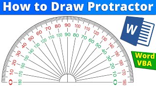 How to Draw a Protractor in Microsoft Word [upl. by Phebe718]