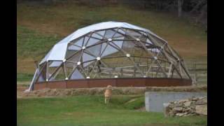 Growing spaces geodesic grow dome greenhouse being built stop motion [upl. by Janet]