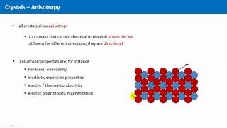 Unit 13  Definition of Crystals and Anisotropy [upl. by Purity879]