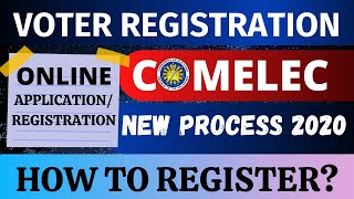 Paano magparehistro bilang Botante  ONLINE FORMS  COMELEC NEW PROCESS 2020 [upl. by Hermia]