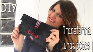 diy Como hacer un bolso de moda fácil transformando unas botas viejas [upl. by Ainitsirk]