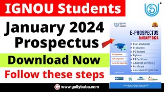 IGNOU January 2024 Common Prospectus  IGNOU Prospectus 2024 कैसे Download करे [upl. by Ayeka88]