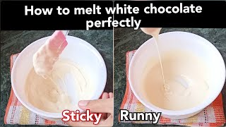 How to melt white chocolate perfectly  Tips amp tricks [upl. by Cida]