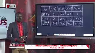 MATHEMATIQUES  Statistiques niveau BFEM dans salle des profs du 04 Juin 2020 [upl. by Angil]