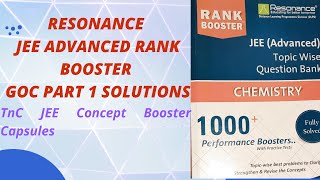 GOC Resonance Rank Booster Solutions Part 1 JEE MainAdvanced [upl. by Ennaecarg]