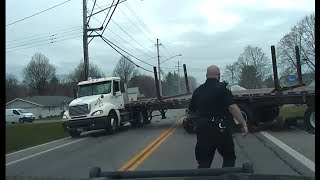 Truck Driver Stops Police Chase [upl. by Palila720]