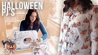 Sewing Custom Halloween Pajamas 🎃 [upl. by Karina]