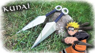 Making 2 Easy Aluminum Kunai Throwing Knifes Naruto [upl. by Demakis653]