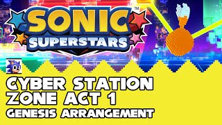 Sonic Superstars  Cyber Station Zone Act 1 Genesis Arr YM2612SN76489 [upl. by Pedersen]