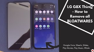 How to remove all BLOATWARE from LG G8X  Uninstall bloatware LG G8X [upl. by Reivaj]