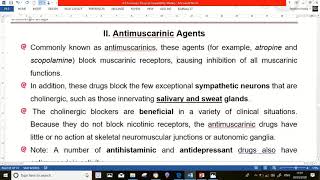 5 Cholinergic Antagonists [upl. by Ardnasirhc]