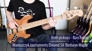 Maruszczyk Elwood 5A Birdseye Maple Live Demo  BassFreaksnet [upl. by Aura81]