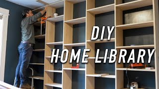 We built this MASSIVE 3 wall Bookshelf  Simple Design [upl. by Elsie]