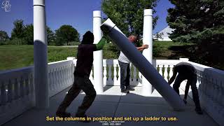 How to Install a Freestanding Column fiberglass or synthetic stone [upl. by Tarazi158]