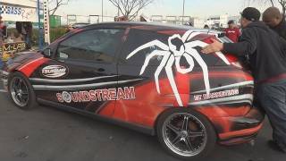 Windshield Flexing Bass Race  SoundStream Car Audio Ford Focus [upl. by Legnaesoj]