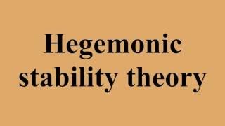 Hegemonic stability theory [upl. by Navada192]