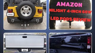 quotNilight 4Inch 60W LED Pods Review  Perfect Backup Lights for Your Truck SUV ATV amp Morequot [upl. by Ahsinelg]