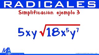 Extracción de factores de un radical [upl. by Ailecara]