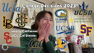 College Decision Reactions 2023  UCs CSUs USC etc [upl. by Ij793]