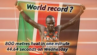 Athletics Kenyas Wanyonyi fastest in red hot 800 heats [upl. by Amaras]