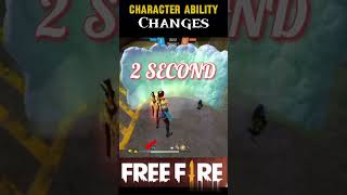 Top 3 Characters Ability Change After Ob47 Update 😱 freefire shorts [upl. by Reteip]