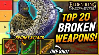 Elden Ring  NEW TOP 20 BEST WEAPONS Ranked [upl. by Janaya346]