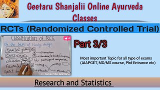 RCTS  Randomized Controlled Trial based on Study Design Research  Geetaru Shanjalii  Part 33 [upl. by Christal]