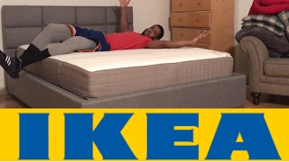 IKEA HAUGESUND MEDIUM FIRM SPRING QUEEN MATTRESS  BED REVIEW [upl. by Lehman7]