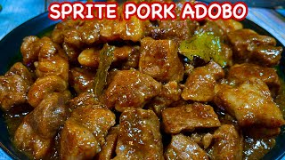 SPRITE PORK ADOBO  PORK ADOBO with SPRITE and OYSTER SAUCE  PINOY SIMPLE COOKING [upl. by Atiz]