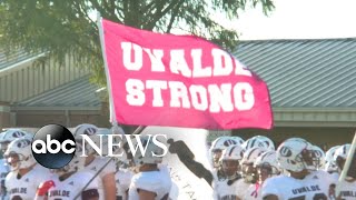 Uvalde High School football team wins 1st game of the season [upl. by Nnoj]