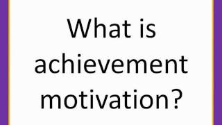 A Level PE Sport Psychology Achievement Motivation [upl. by Salchunas864]