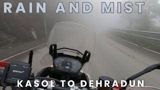 Kasol to Dehradun via Shimla  Riding in 0 visibility through Mist and Rain  Crazy Fun [upl. by Zitah]