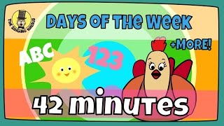 Days of the week song  more  Kids song compilation  The Singing Walrus [upl. by Prady]