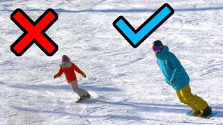 Fix the Most Common Snowboarding Mistake [upl. by Akinnej]