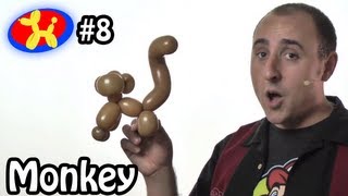 One Balloon Monkey  Balloon Animal Lessons 8  globoflexia [upl. by Dirrej]