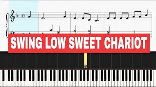 Swing Low Sweet Chariot  Piano Lesson Slow BEGINNER [upl. by Aonian182]